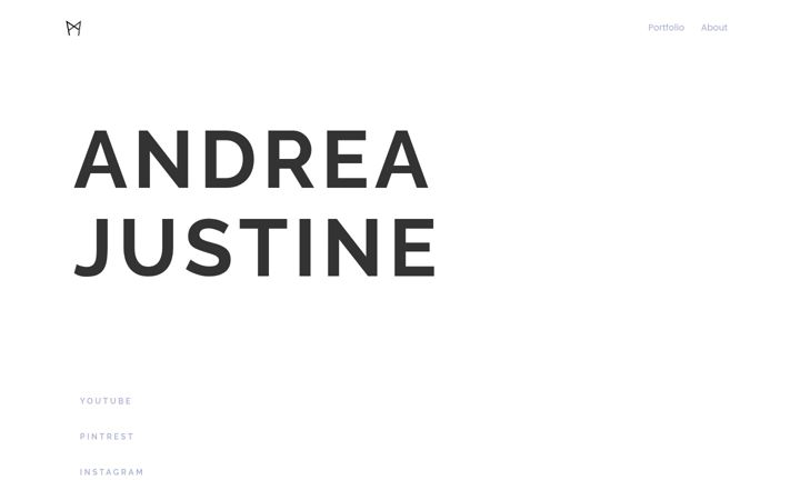 Screenshot of andreajustine.co.uk