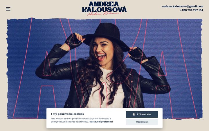 Screenshot of andreakalousova.cz