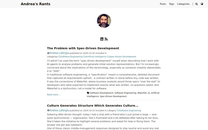 Screenshot of andrealaforgia.com