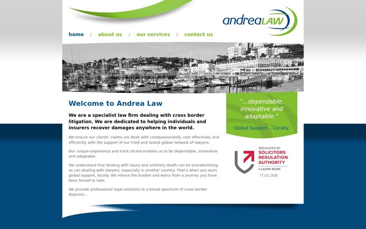 Screenshot of andrealaw.co.uk
