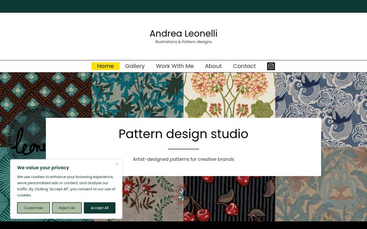 Screenshot of andrealeonelli.art