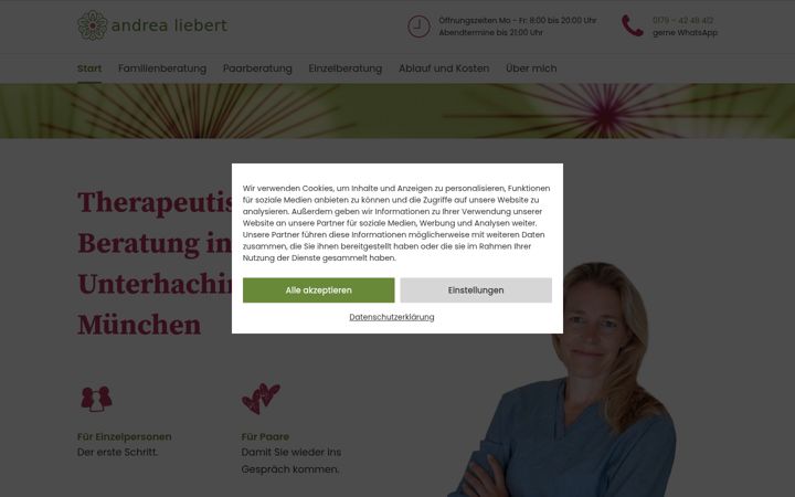 Skjermbilde av andrealiebert.de