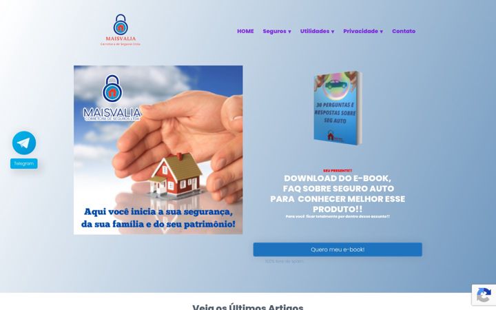 Screenshot of andrealvescorretordeseguro.com.br