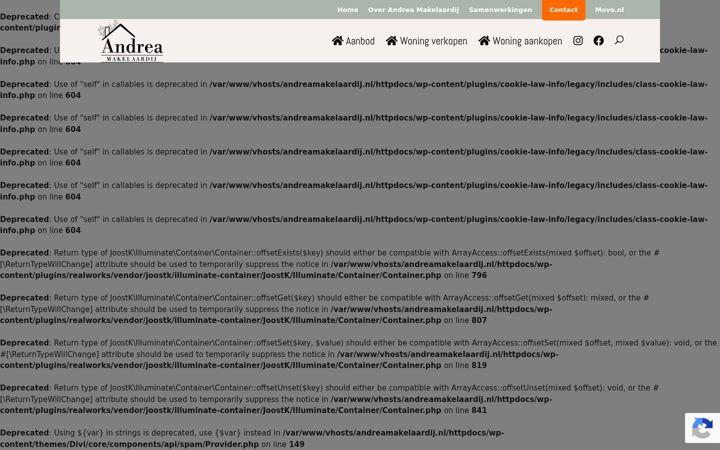 Screenshot of andreamakelaardij.nl