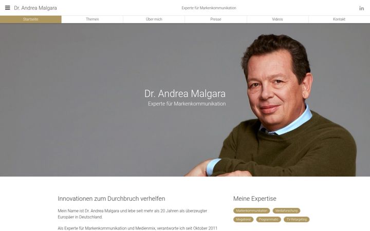 Screenshot of andreamalgara.de