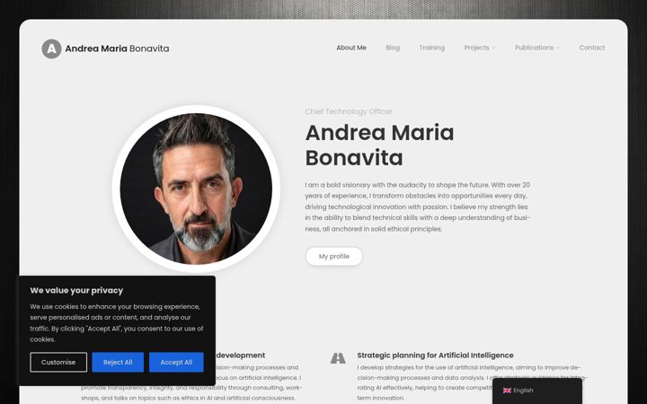 Screenshot of andreamariabonavita.com