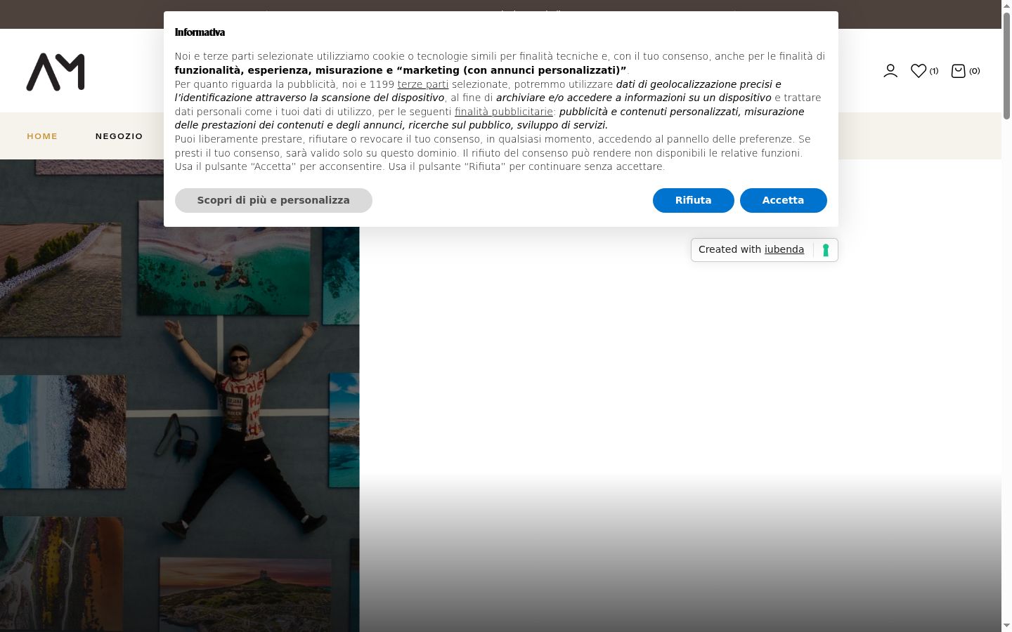 Capture d'écran de la bannière de consentement affichée avant toute interaction