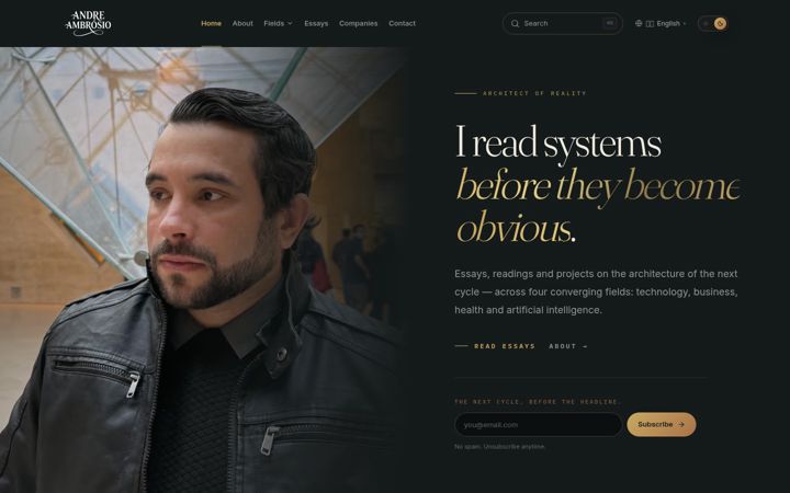 Screenshot of andreambrosio.com