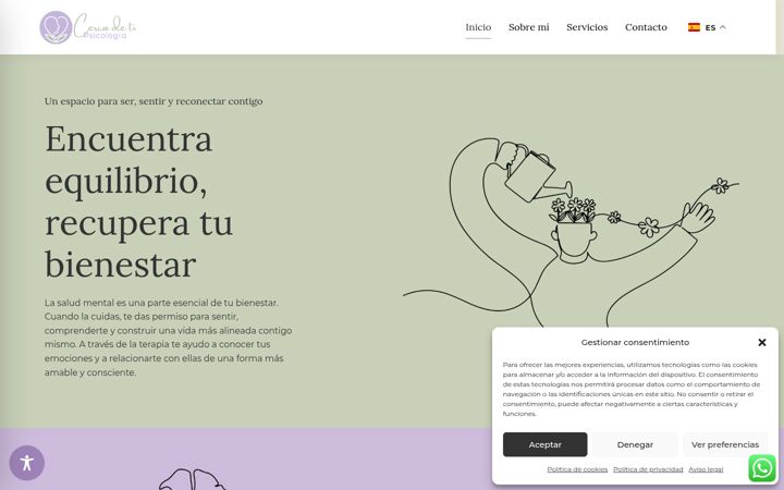 Screenshot of andreamolinapsicologia.com