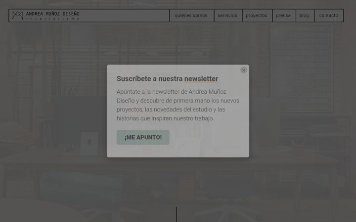 Screenshot of andreamunozdiseno.com