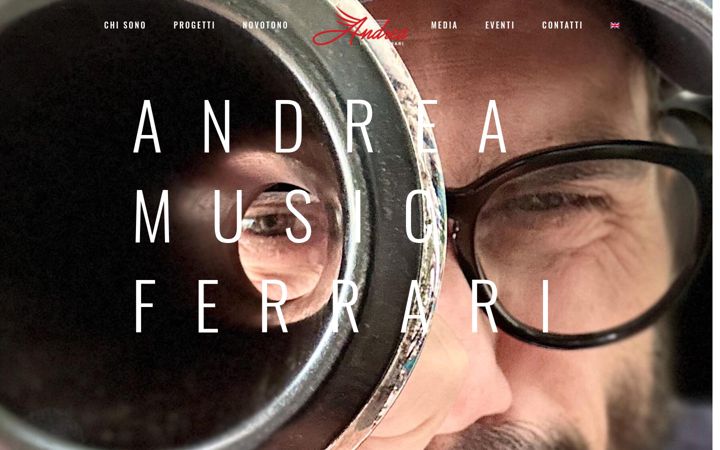 Kuvakaappaus sivustosta andreamusicferrari.it
