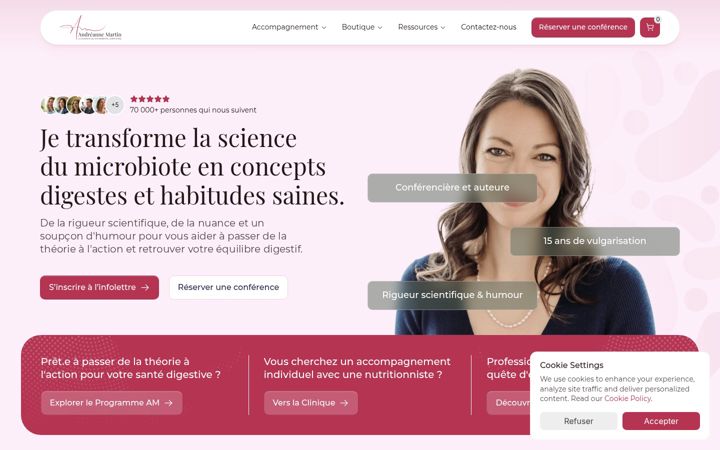 Screenshot of andreannemartin.com