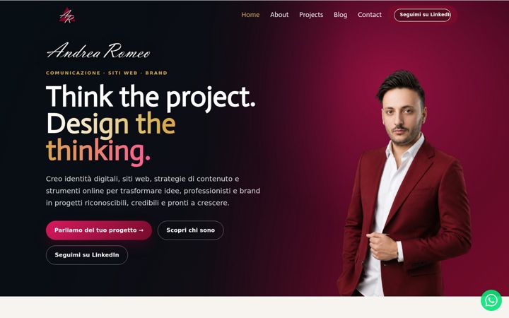 Screenshot ta' andrearomeo.net