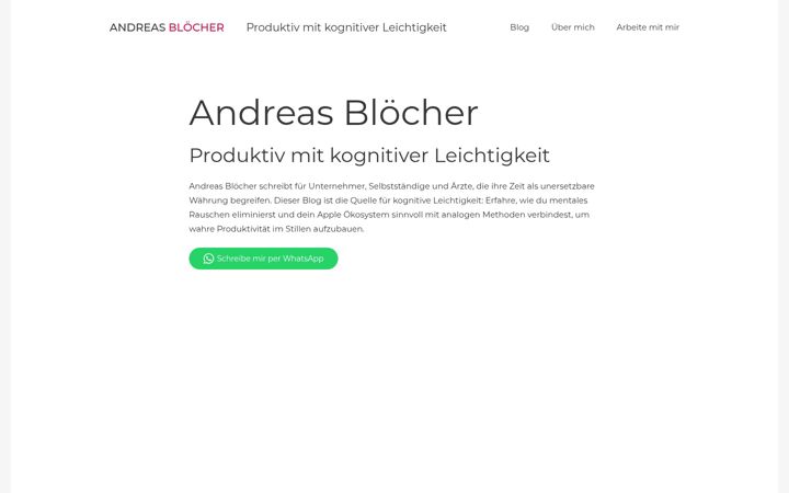 Skärmbild av andreas-bloecher.de