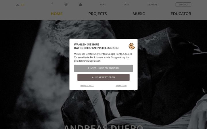 Ekrano kopija andreas-duero.de
