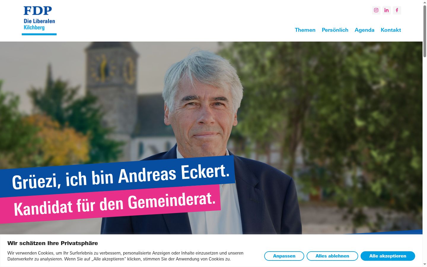 Sutikimo reklamjuostės, rodytos prieš bet kokią sąveiką, ekrano kopija