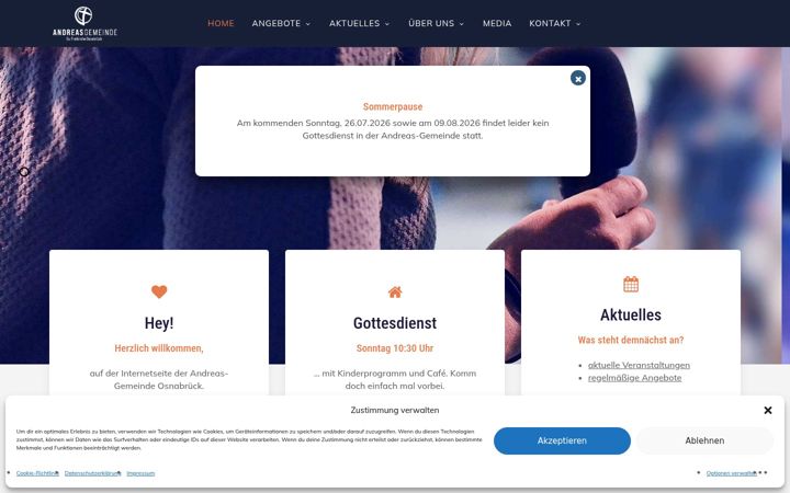 Screenshot of andreas-gemeinde.net