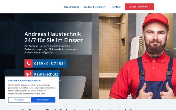 Screenshot von andreas-haustechnik.de
