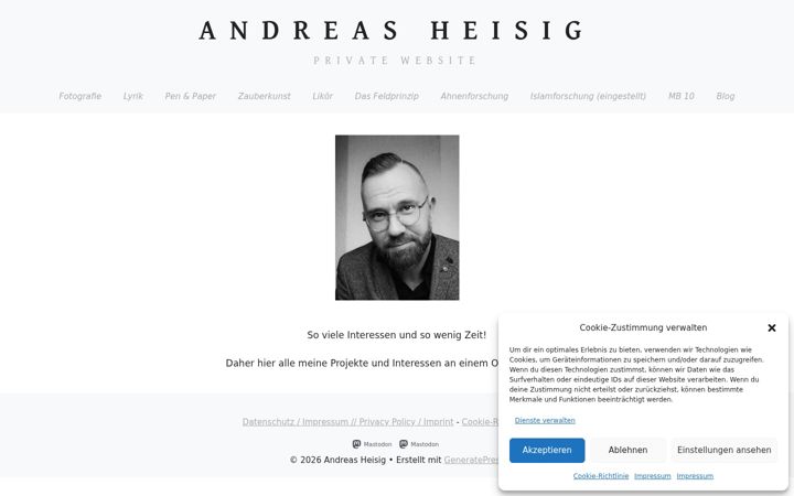 Screenshot von andreas-heisig.de
