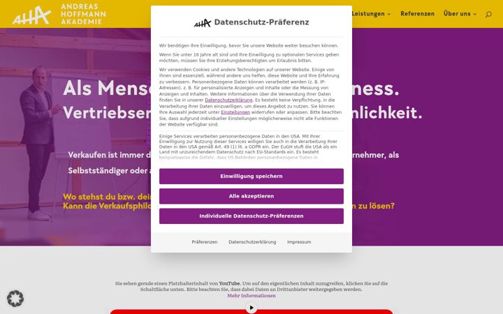 Screenshot von andreas-hoffmann-akademie.de
