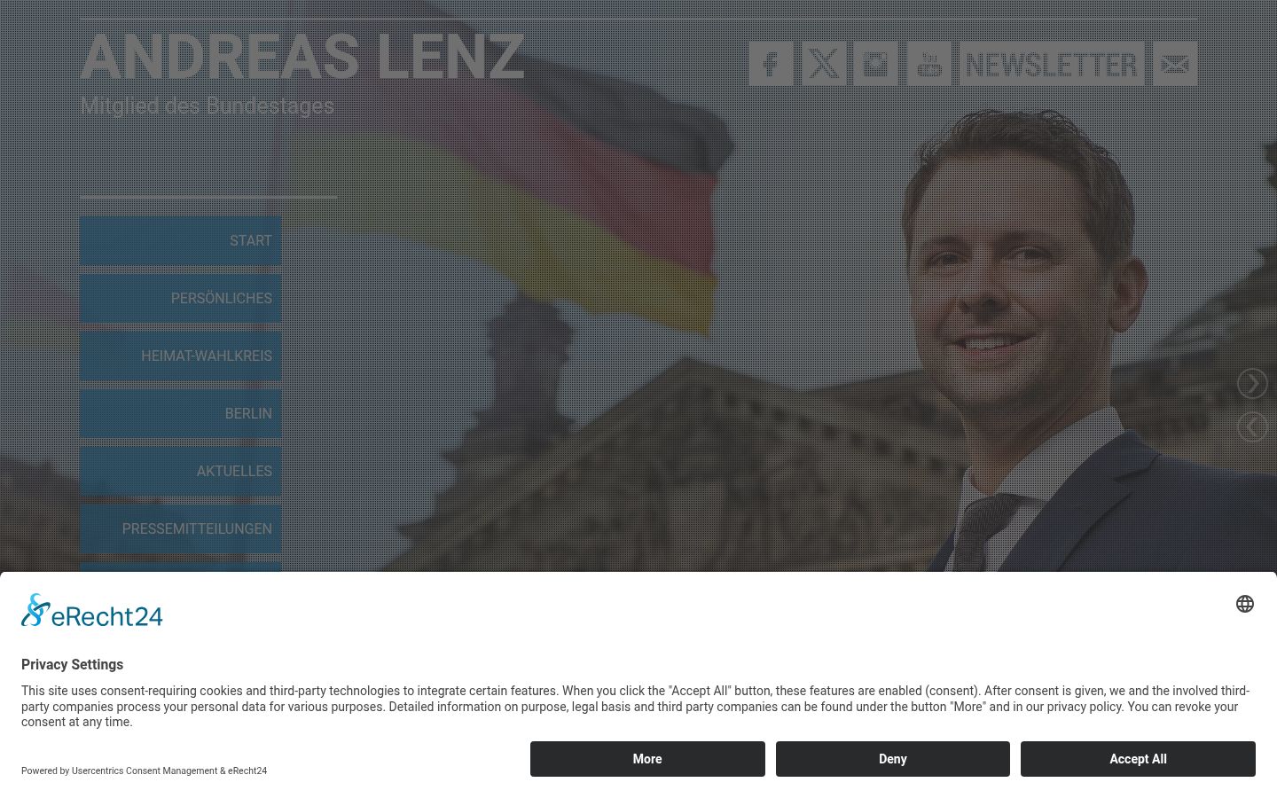 Screenshot tal-banner tal-kunsens muri qabel kwalunkwe interazzjoni