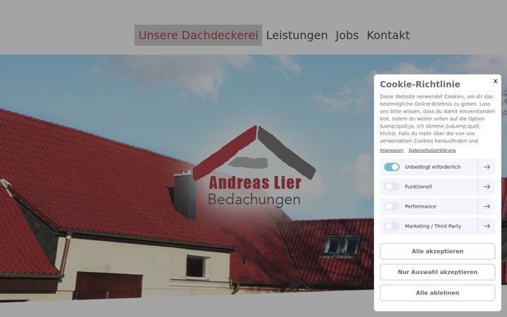 Zrzut ekranu andreas-lier-bedachungen.de