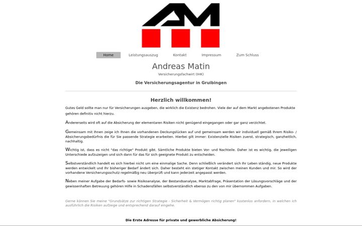 Zrzut ekranu andreas-matin.de