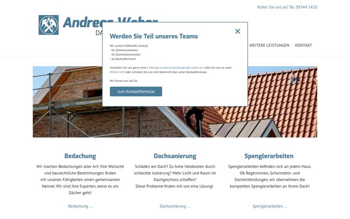 Screenshot of andreas-weber-bedachungen.de