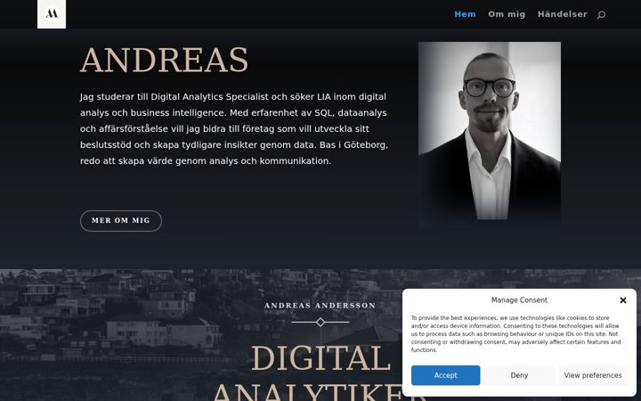 Екранна снимка на andreasandersson.se