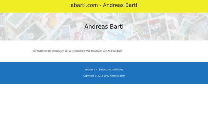 Screenshot of andreasbartl.com