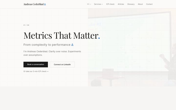 Screenshot of andreascederblad.com