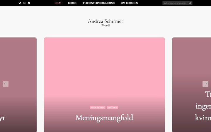 Screenshot of andreaschirmer.no