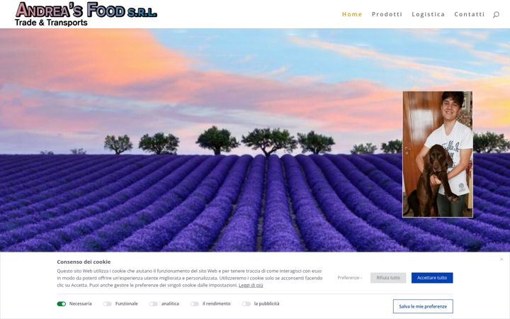 Screenshot of andreasfood.com