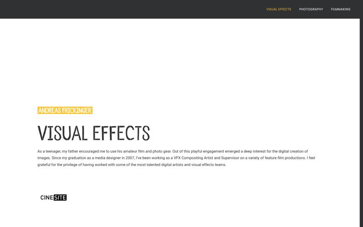 Screenshot of andreasfrickinger.com