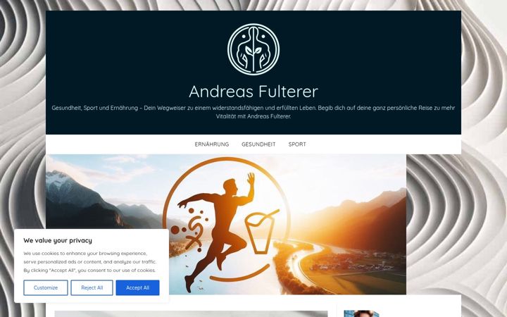 Skärmbild av andreasfulterer.de