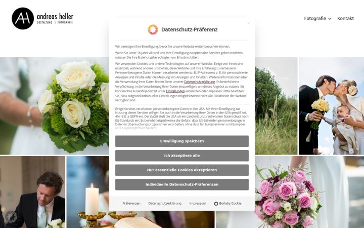 Skärmbild av andreasheller.de