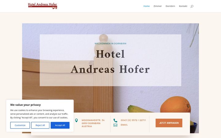 Screenshot of andreashofer.cc