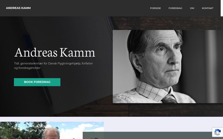 Екранна снимка на andreaskamm.dk