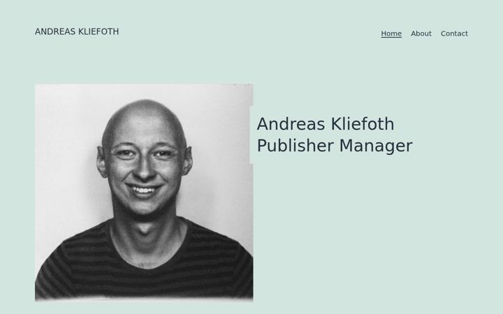 Screenshot of andreaskliefoth.com