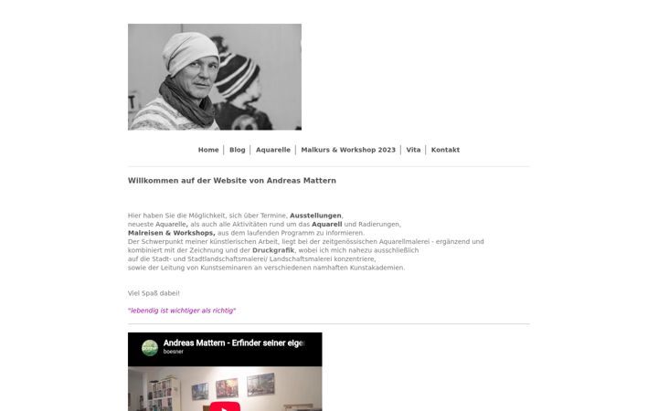 Screenshot of andreasmattern.de