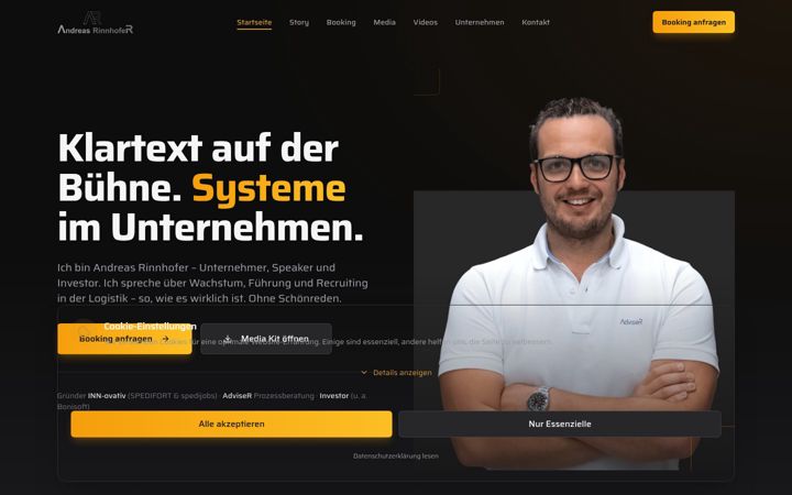 Screenshot of andreasrinnhofer.com