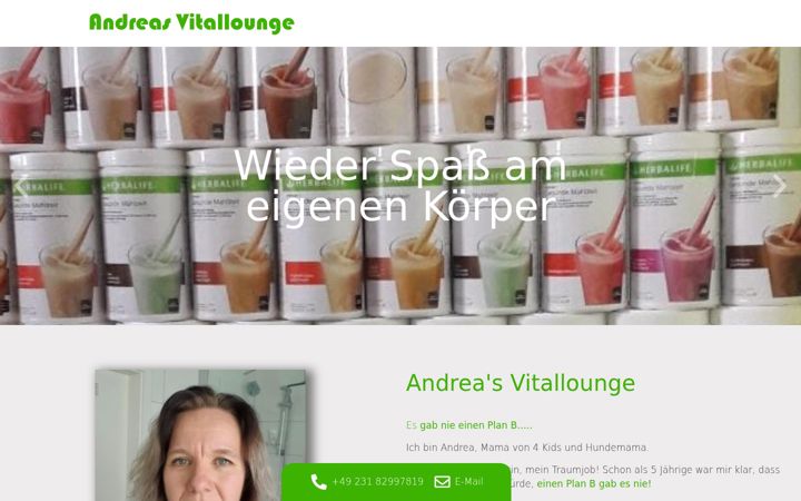 Screenshot of andreasvitallounge.de