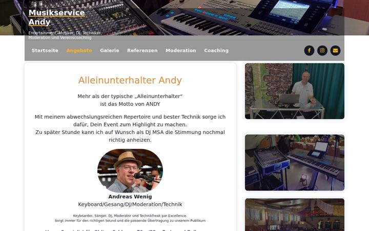 Screenshot of andreaswenig.de