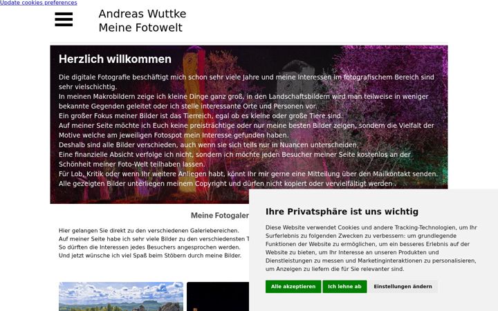Screenshot of andreaswuttke.de