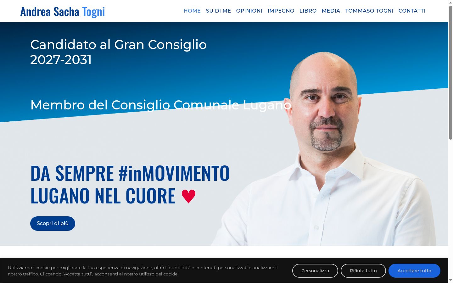 Capture d'écran de la bannière de consentement affichée avant toute interaction