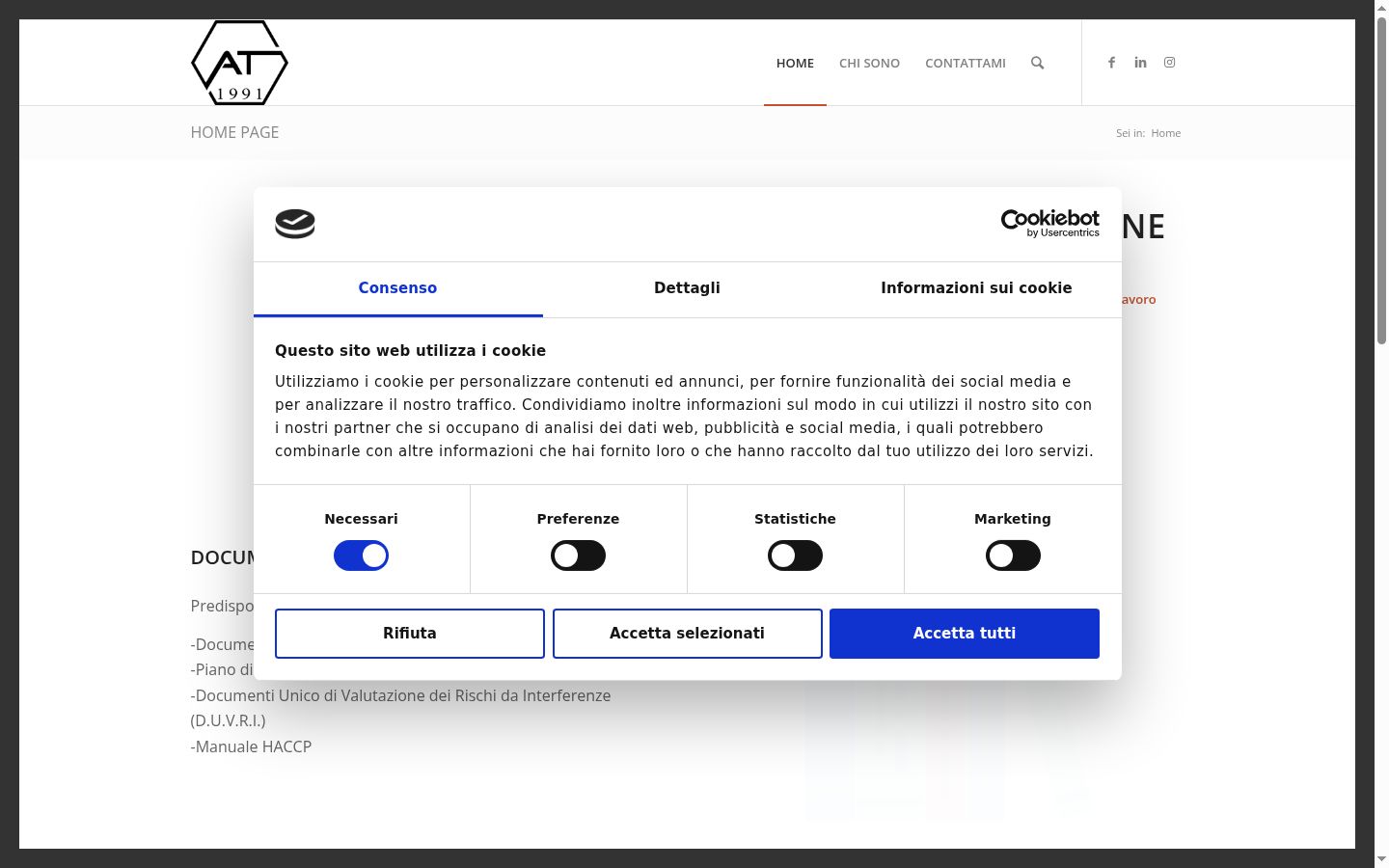 Képernyőkép a bármilyen interakció előtt megjelenő hozzájárulási bannerről