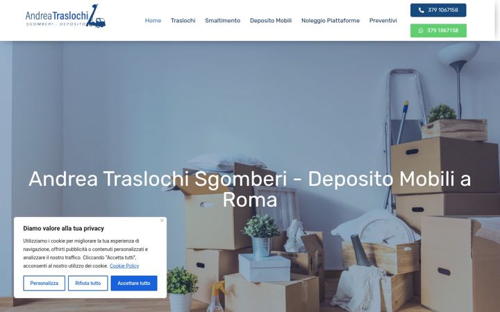 Screenshot of andreatraslochiroma.it