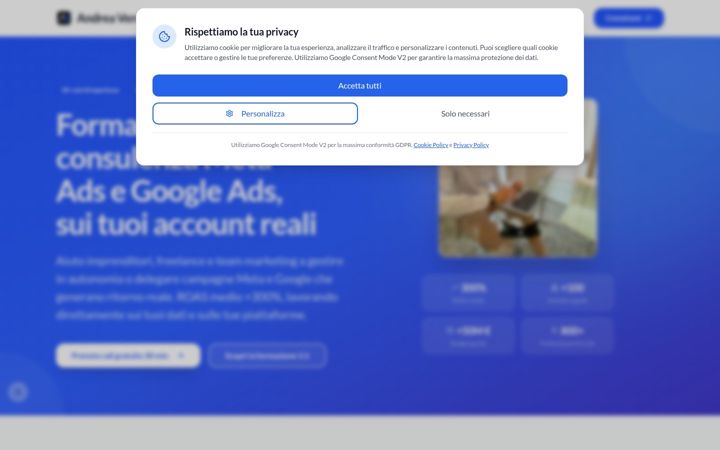Screenshot of andreaverderone.com