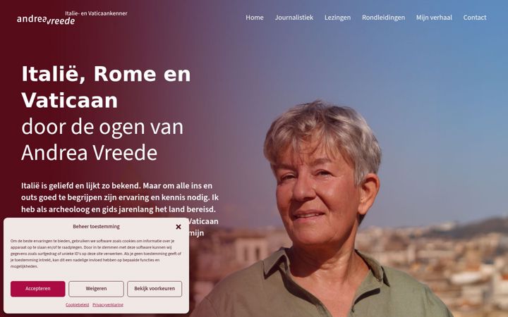 Screenshot of andreavreede.com