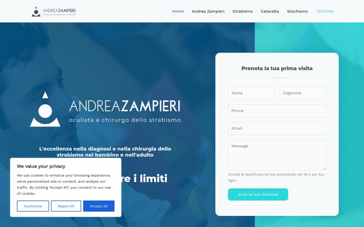 Screenshot of andreazampierioculista.it